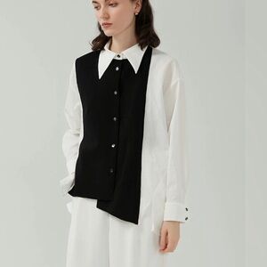 Black and White Women's Blouse